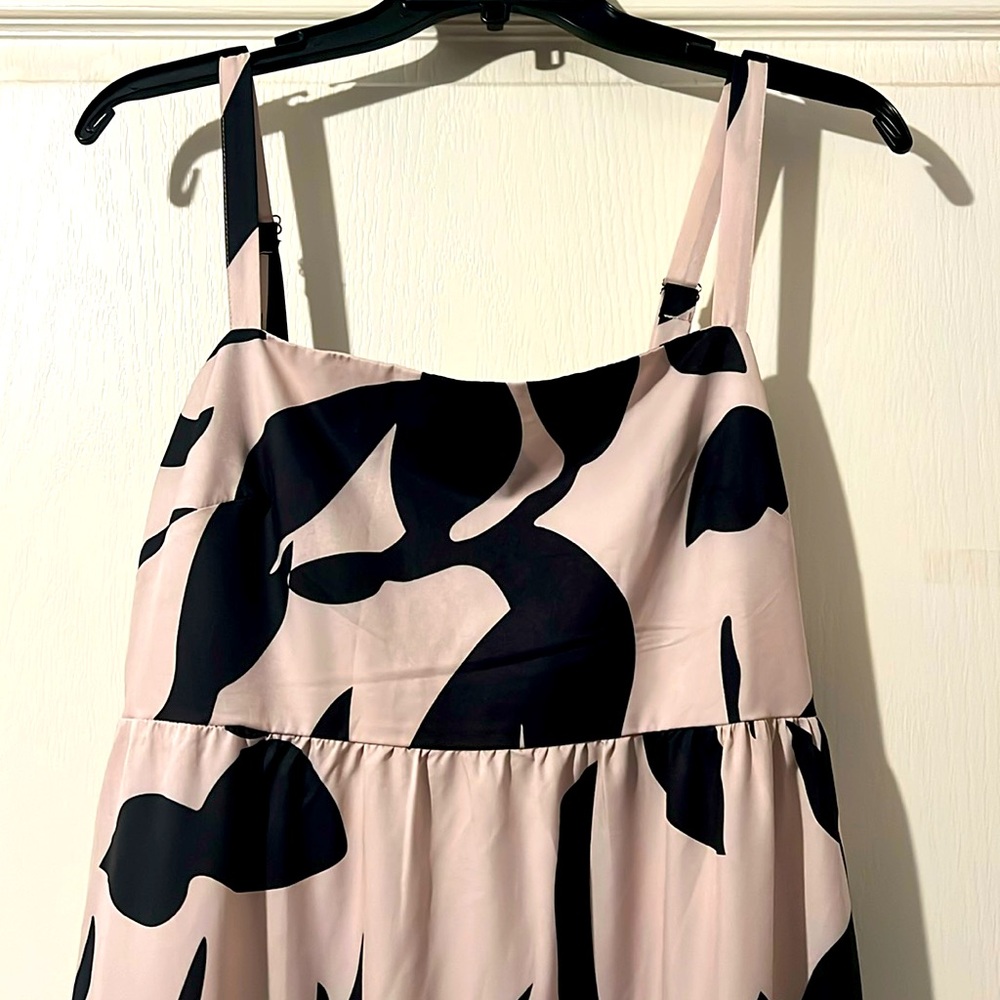 Summer Maxi light pink with black dress